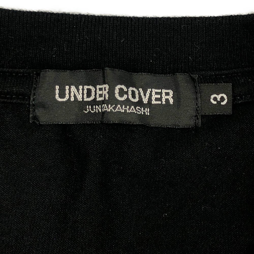 UNDERCOVER アンダーカバー 品番UB0C6801 Uロゴプリント 半袖Ｔシャツ コットン ブラック 3 正規品 / B4497_画像6