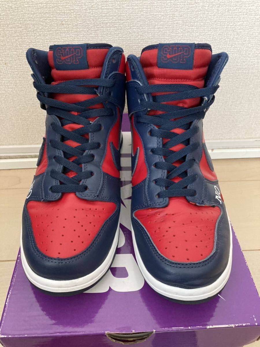 美品 28cm■SUPREME × NIKE SB DUNK HIGH OG QS BY ANY MEANS■シュプリーム × ナイキ SB ダンク ハイ バイ エニー ミーンズ DN3741-600_画像4