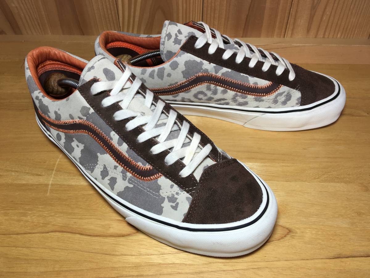 ★VANS Vault バンズ Style36 LX スタイル36 Savanna Spirit Ultra Cushベージュ×茶 カモフラ 迷彩 30.0cm Used 検 オールドスクール_画像6