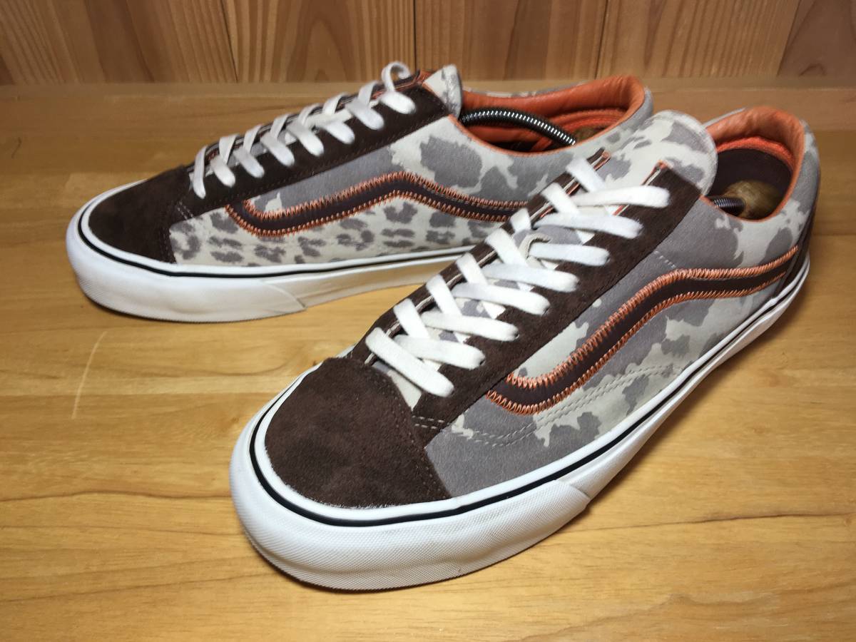 ★VANS Vault バンズ Style36 LX スタイル36 Savanna Spirit Ultra Cushベージュ×茶 カモフラ 迷彩 30.0cm Used 検 オールドスクール_画像1