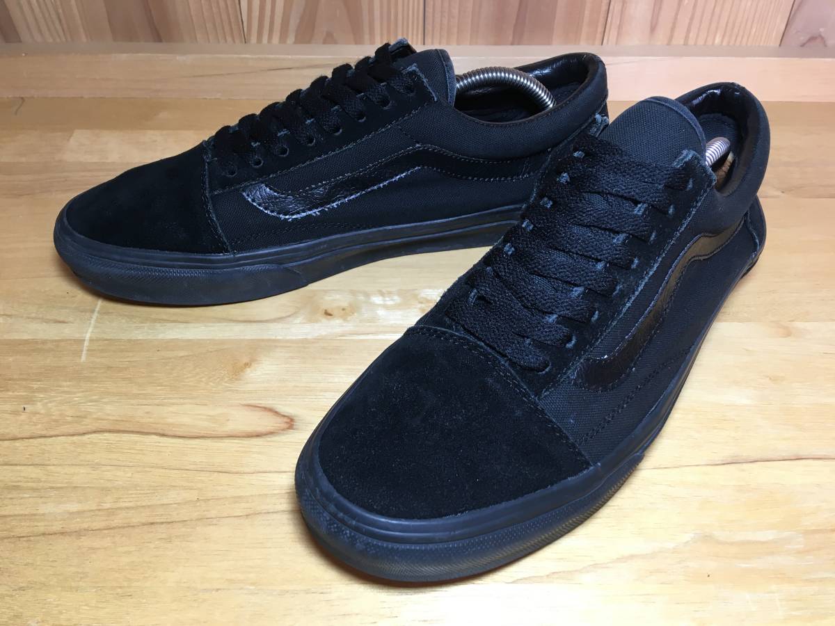 ★VANS バンズ 国内企画 OLD SKOOL オールドスクール 黒×黒 29.0ｃm Used 検SK8 ハーフキャブ スリッポン ERAの画像1