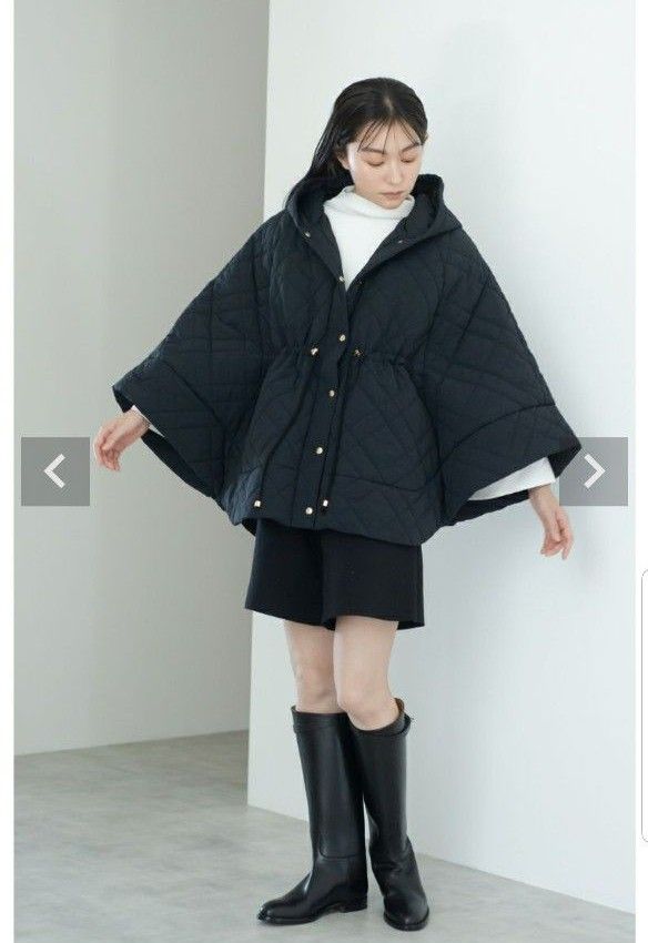 maison de Dolce キルティングポンチョ【black】|Yahoo!フリマ maison de Dolce キルティングポンチョ【black】|Yahoo!フリマ