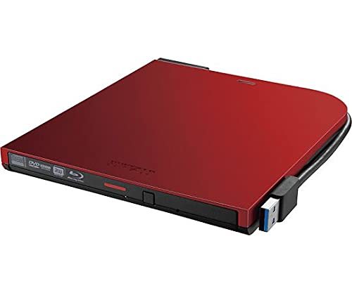 バッファロー BRXL-PTV6U3-RDA USB3.2（Gen1）対応 ポータブルBDドライブ 書込みソフト添付 レッド