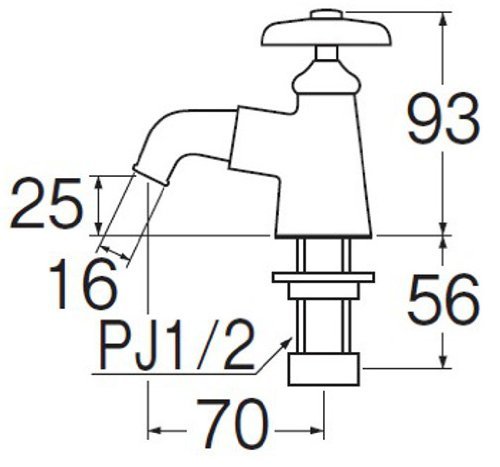 SANEI 万能ホーム立水栓 洗面所用 吐水パイプ回転式 呼び13 Y52J-13_画像2