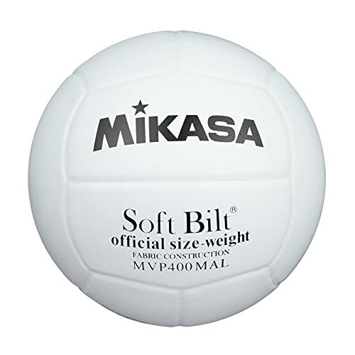 ミカサ(MIKASA) ママさんバレーボール 4号 練習球 (中学生・ママさん) ホワイト 天然皮革 MVP400MAL・・・