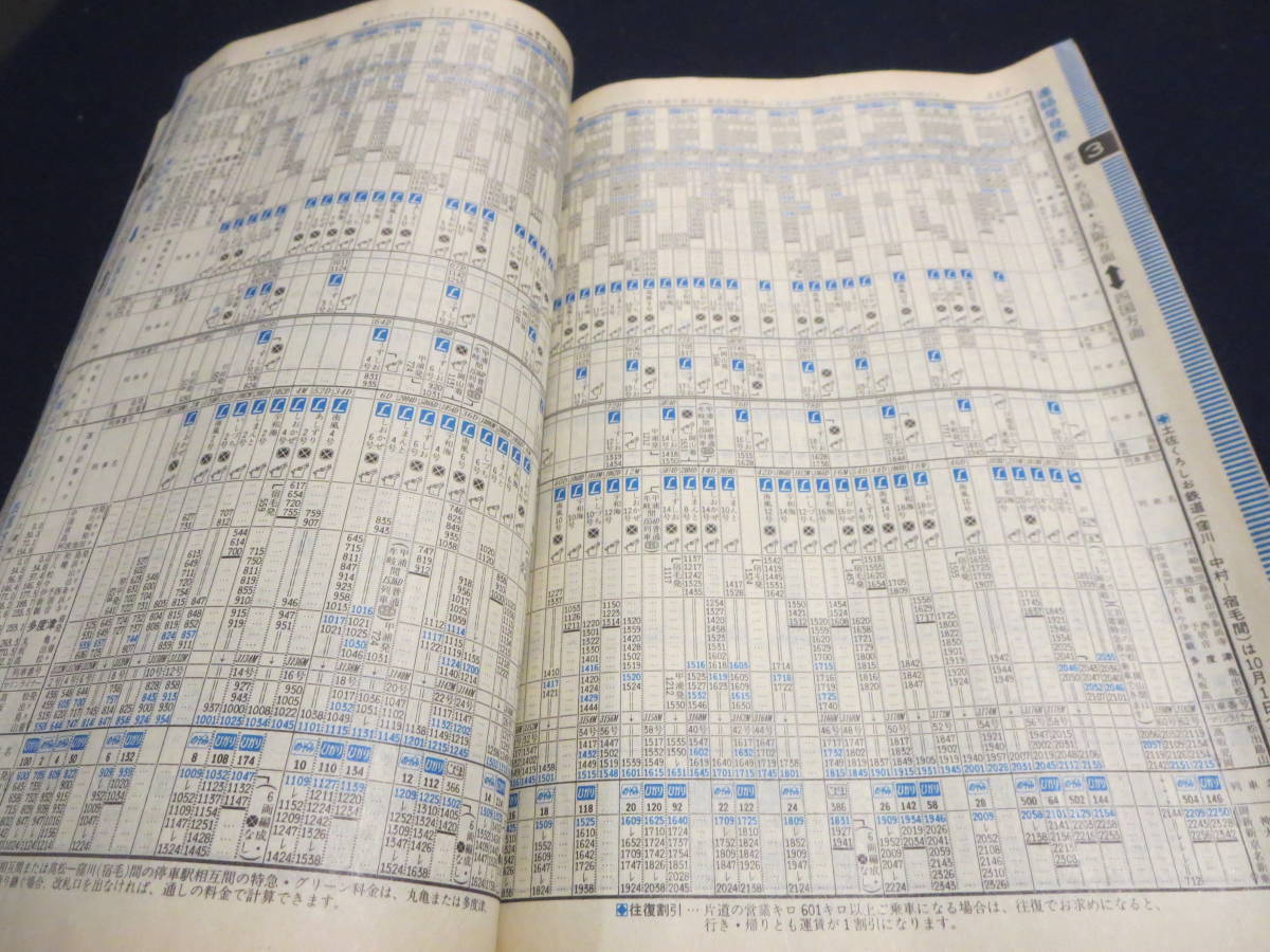 雑誌　JTB時刻表　１９９７年１０月号　長野行新幹線開業時刻掲載　JR秋の増発列車掲載_画像6