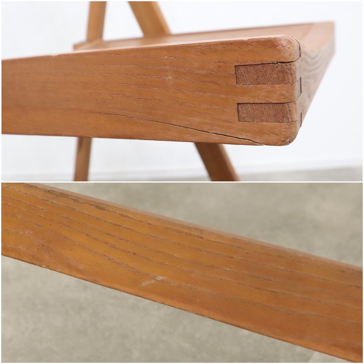 フォールディングチェア ヴィンテージ 木製 椅子 テラスチェア 折りたたみチェア ガーデンチェア【12B2312008】_画像9