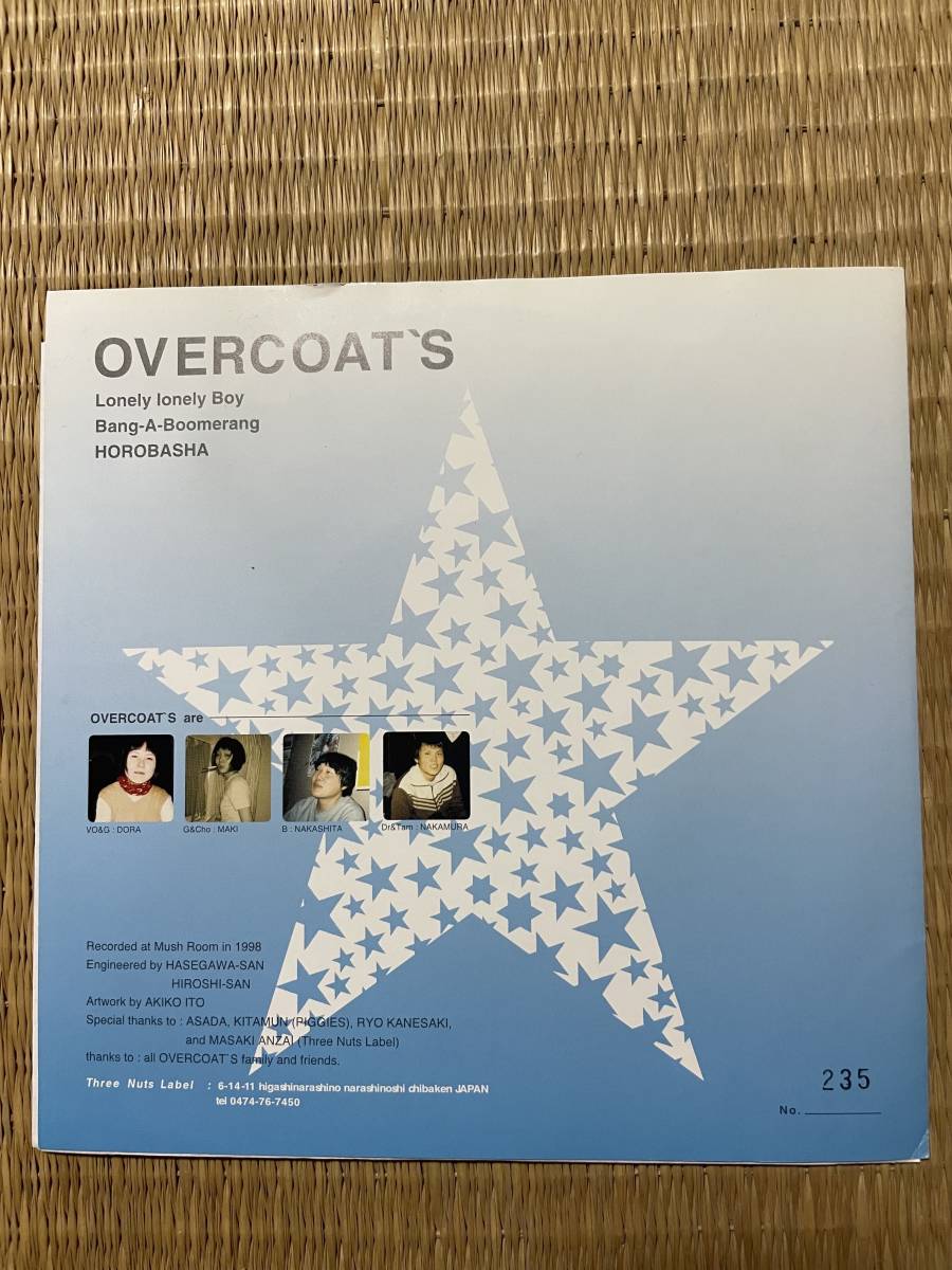 Overcoat’s / Lonely Lonely Boy チロリアンテープ,ヨシノモモコ,SUNNYCHAR,THE AUTOMATICS,TIGER SHOVEL NOSE_画像2