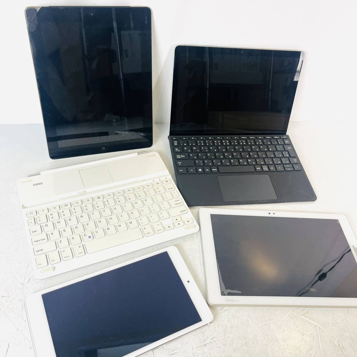 NA4044 タブレット キーボード 5台まとめ 中古品 アップル iPad Qua HUAWEI ANKER ジャンク品 検K_画像1