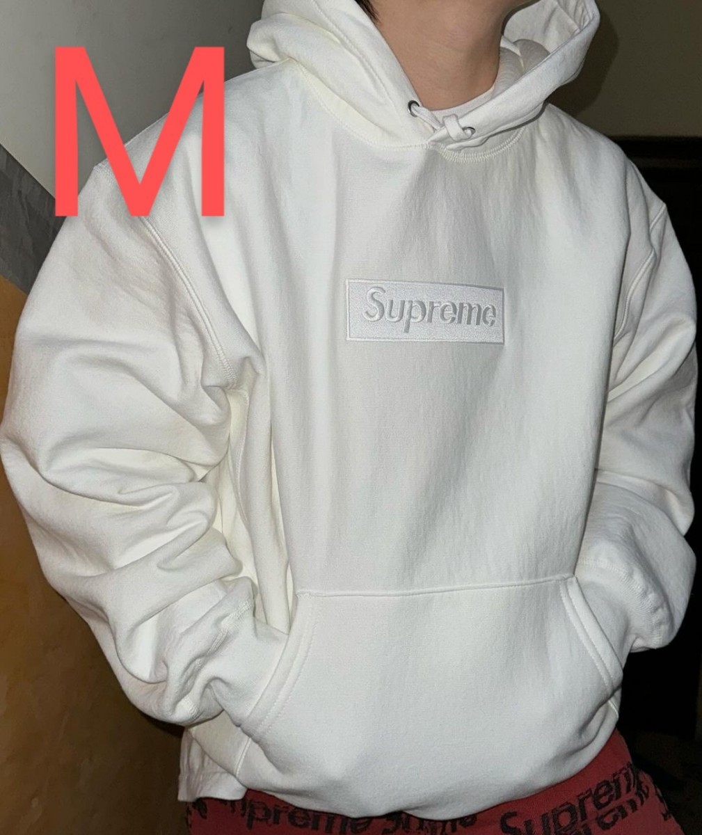 Supreme Box Logo Hooded Sweatshirt ホワイト/Mサイズ 新品 パーカー