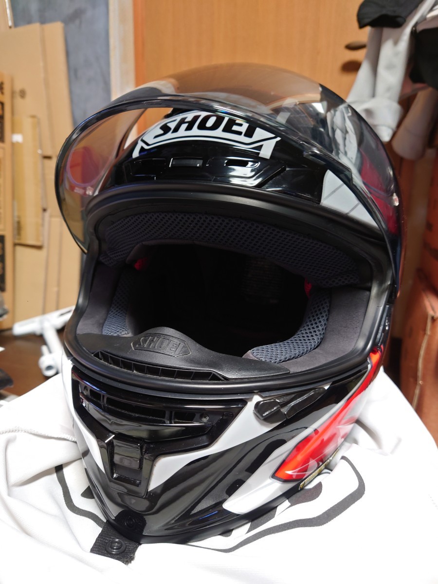 SHOEI ショウエイ フルフェイスヘルメット エックスフォーチューン X-fourteen ASSAIL TC-1 RED/BLACK Lサイズ 59-60cm オマケ付き_画像4