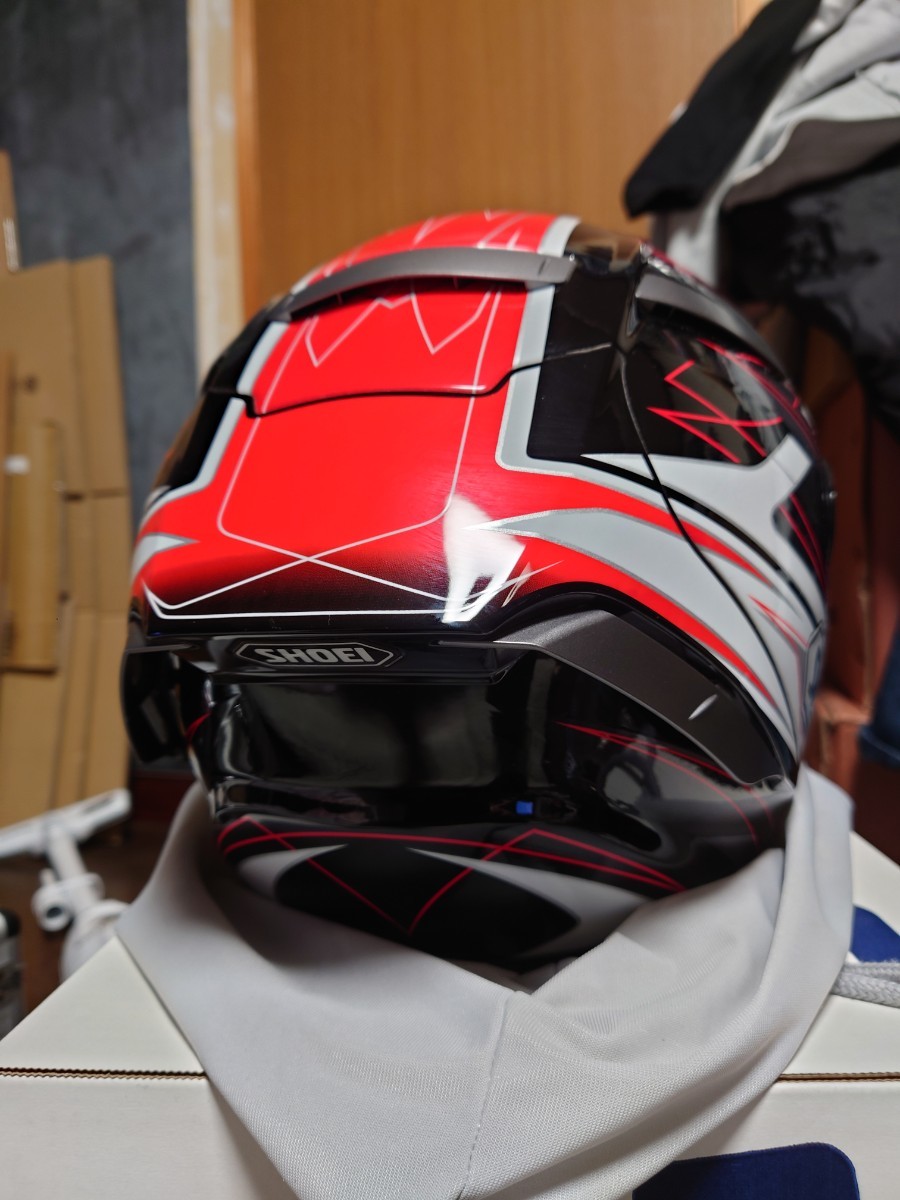 SHOEI ショウエイ フルフェイスヘルメット エックスフォーチューン X-fourteen ASSAIL TC-1 RED/BLACK Lサイズ 59-60cm オマケ付き_画像3