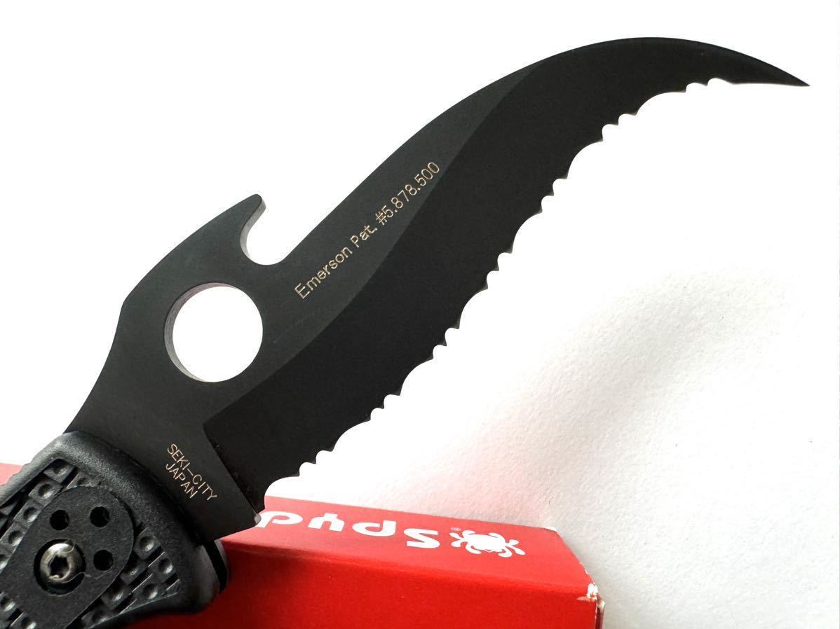 【新品未使用】 スパイダルコ ナイフ メイトリアーク2 エマーソン ブラックSPYDERCO MATRIARCH 2 EMERSON BLACK エマーソン特許付きモデル_画像7