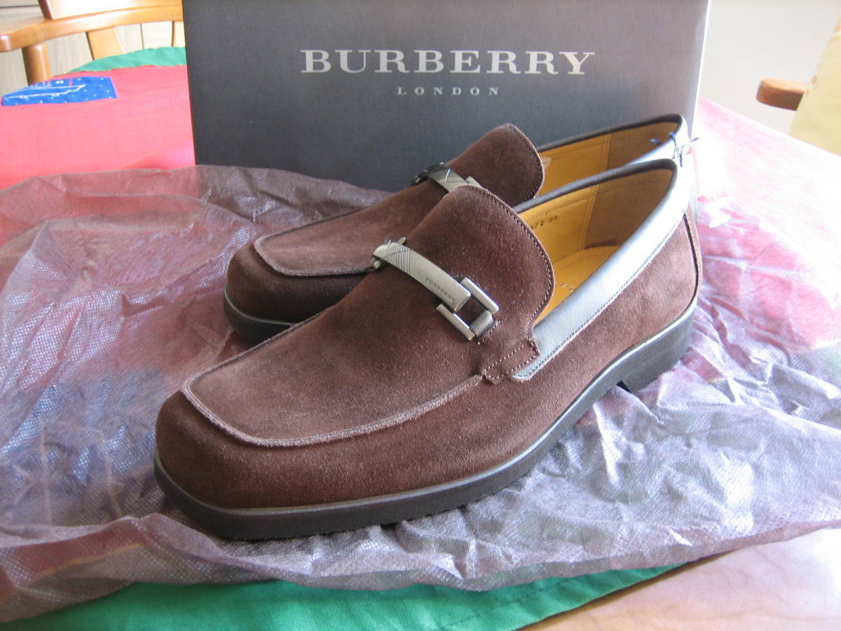 ★新品　BURBERRY　バーバリー　本革スエードシューズ　25EE_画像1