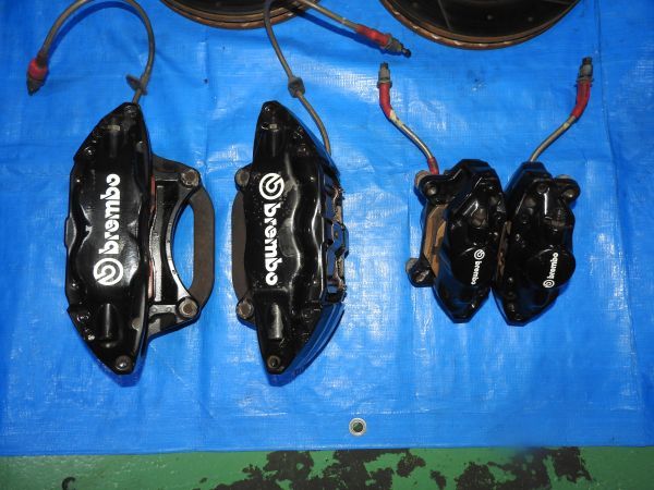 BP5 Legacy original "Brembo" caliper for 1 vehicle brake rom and rear (before and after) brembo rotor ASSY TUNED BY STI latter term 6MT turbo BL5 BP9 BL9 Legacy 