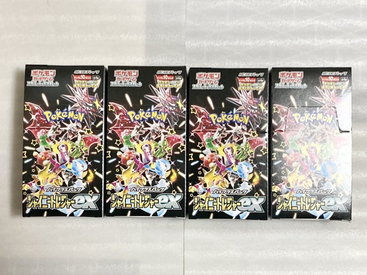 NEW 4BOX 40PACKS SHINY TREASURE / Paldean Fates シャイニートレジャー 日本語 booster box sv4a pokemon cards Japanese_画像1