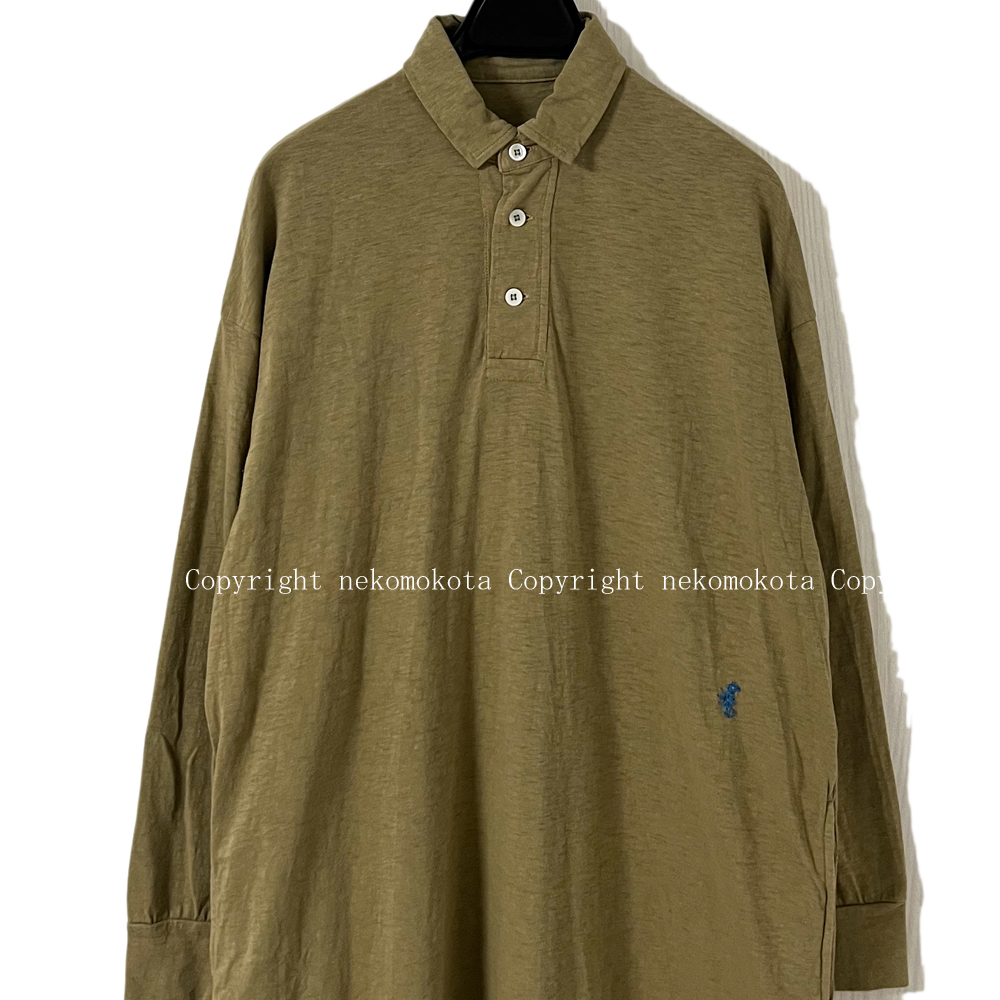 美品 45R ジンバブエコットン使用 度詰天竺のポロドレス カーキ ポロシャツ ワンピース ポロ 45rpm_画像3