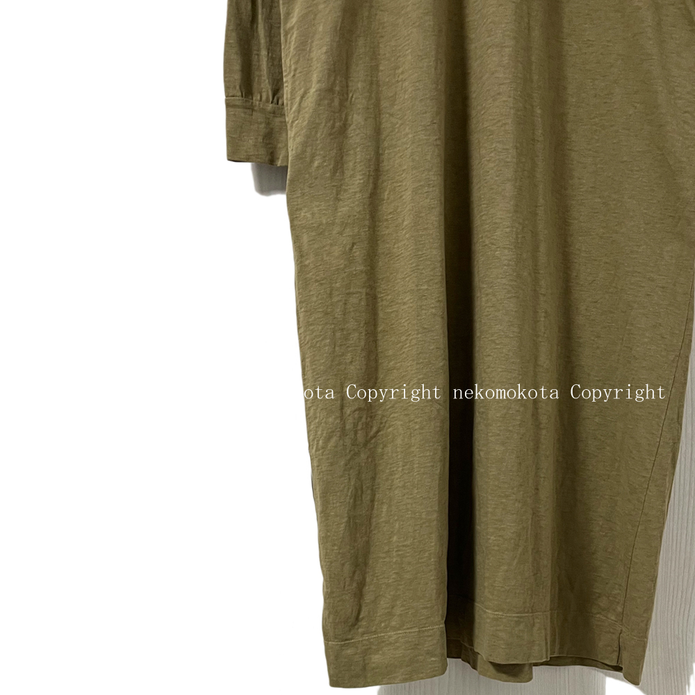 美品 45R ジンバブエコットン使用 度詰天竺のポロドレス カーキ ポロシャツ ワンピース ポロ 45rpm_画像4