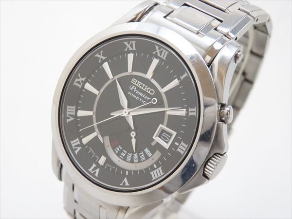 ◆◇SEIKO セイコー PREMIER プルミエ KINETIC キネティック メンズ 5M54-0AA0 稼働品 箱付◇◆_画像1