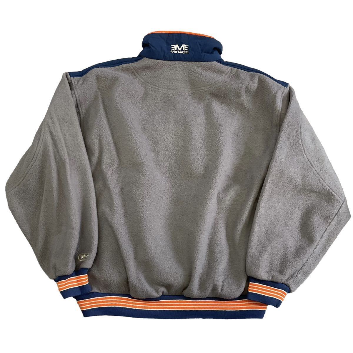 人気 90s MIRAGE グレー XL ジャケット フリース Bears Chicago NFL ジャージ