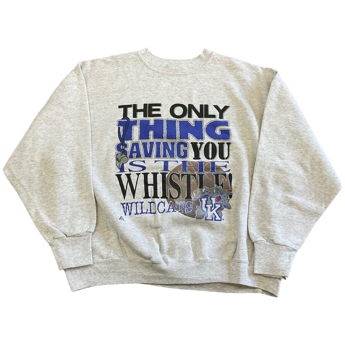 90s USA製 TRI-LAKE INC スウェット 2XL グレー UK ケンタッキー・ワイルドキャッツ バスケ トレーナー 長袖 ヴィンテージ