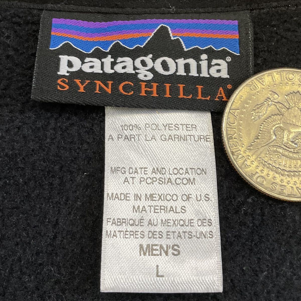 Patagonia SYNCHILLA フリース ベスト MEN’S L フルジップ ジャケット アウトドア シンチラ パタゴニア 2014年製 11408_画像4