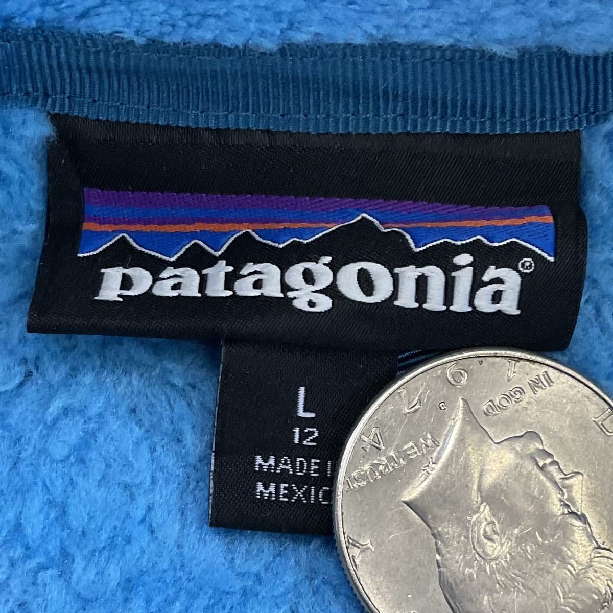 Patagonia スナップT RE-TOOL リツール GIRL’S L スカイブルー Snap-T プルオーバー フリース ジャケット パタゴニア 2015年製 65585_画像4