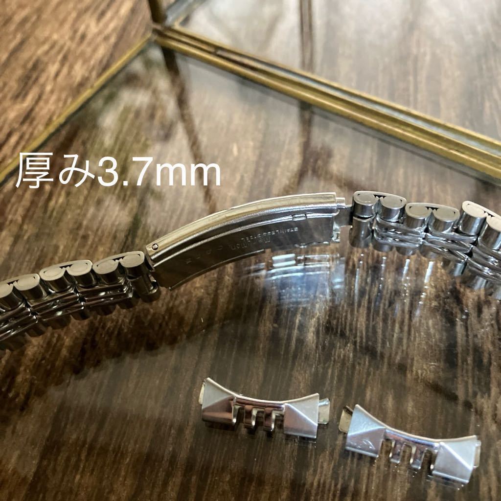 17.6mm 銀色　弓管　時計バンド　時計ベルト　ヴィンテージ　金属　中古品_画像7