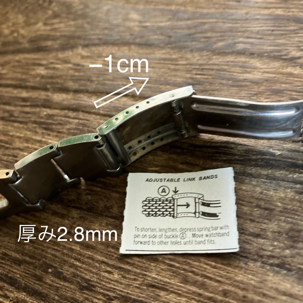 19mm 弓管　ホールブレス　時計バンド　時計ベルト　ヴィンテージ　金属　ヤレタバンド　中古_画像5