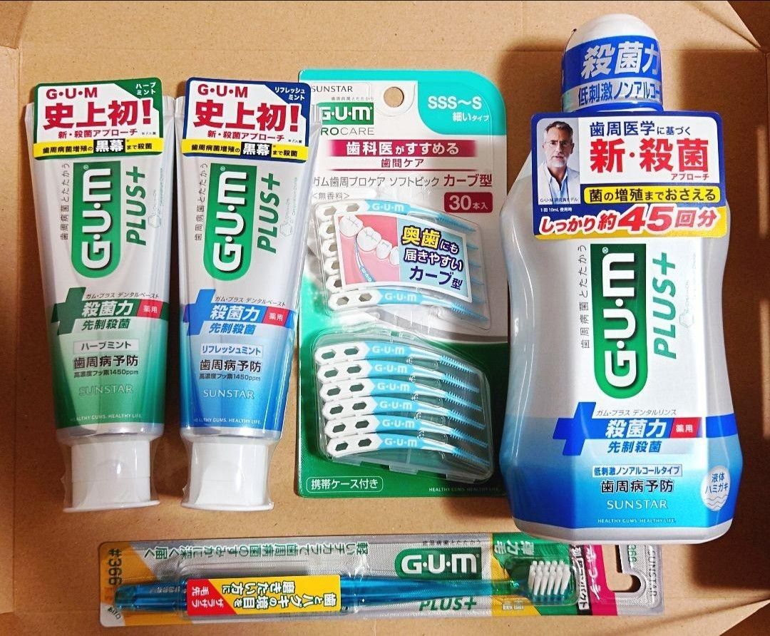 サンスター　ガムプラス　液体ハミガキ　デンタルリンス　歯磨き粉　歯ブラシ　歯間ブラシ　 GUM サンスター