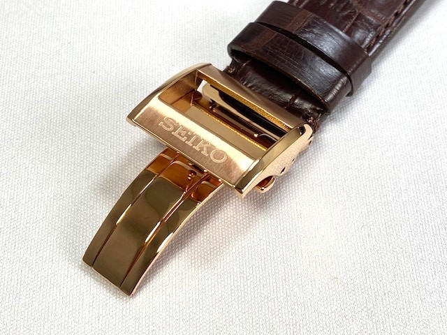 L0CK013P9 SEIKO Astro n22mm original leather belt crocodile Brown SBXB096/8X22-0AG0 other for free shipping 