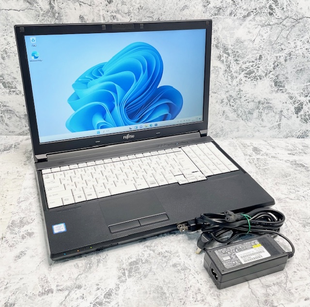 T2764 FUJITSU LIFEBOOK A576/SX Core i3-6006U 2.00GHz メモリー4GB HDD500GB Windows11 ノートPC 電源アダプター付き_画像1