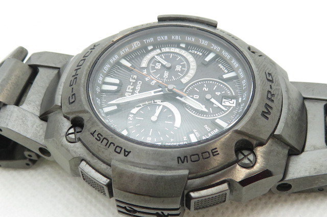 1円～【動作品】CASIO カシオ G-SHOCK MR-G MRG-8000B-1AJF 電波ソーラー メンズ腕時計　12-2-1_画像4