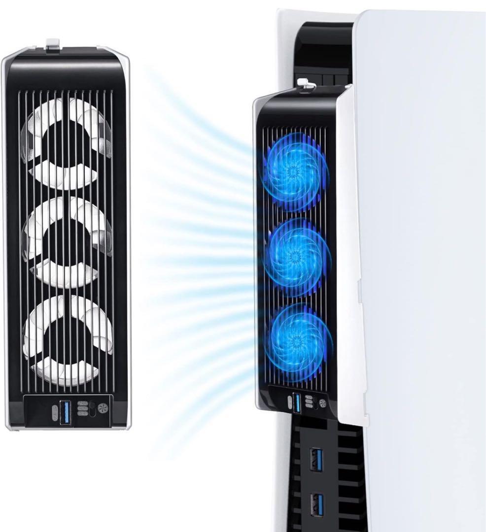 【即納】 PS5 冷却ファン PS5用アクセサリー 冷却装置 LEDライト付き