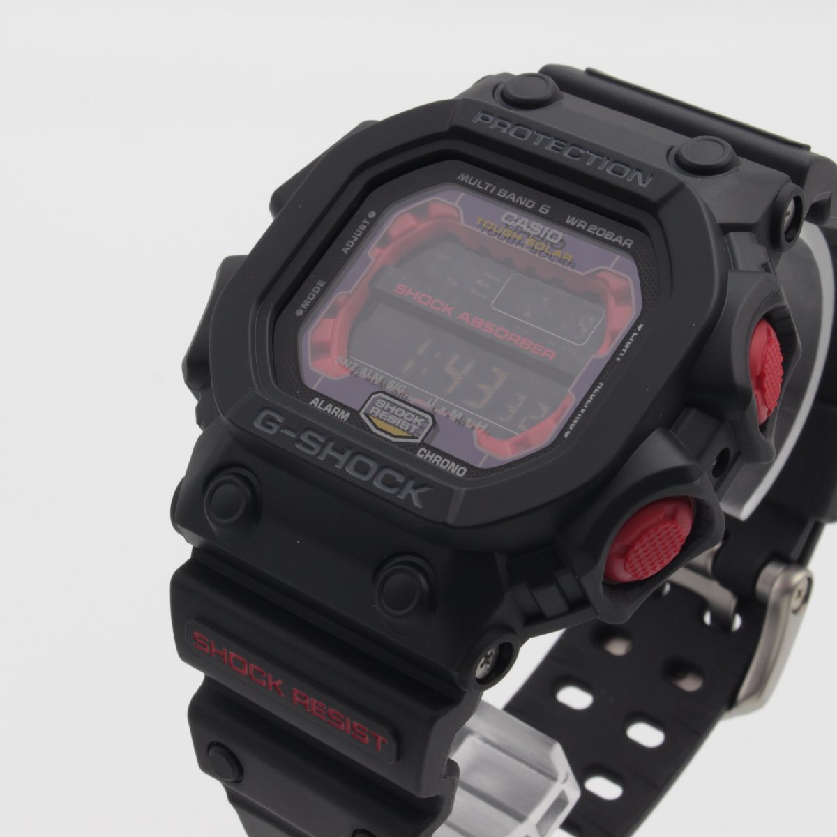 0882▲ CASIO 腕時計 G-SHOCK GXW-56-1AJF 20気圧防水 電波 ソーラー 耐衝撃性 デカフェイス 重厚感 メンズ ブラック×レッド【1124】_参考価格：29,700円