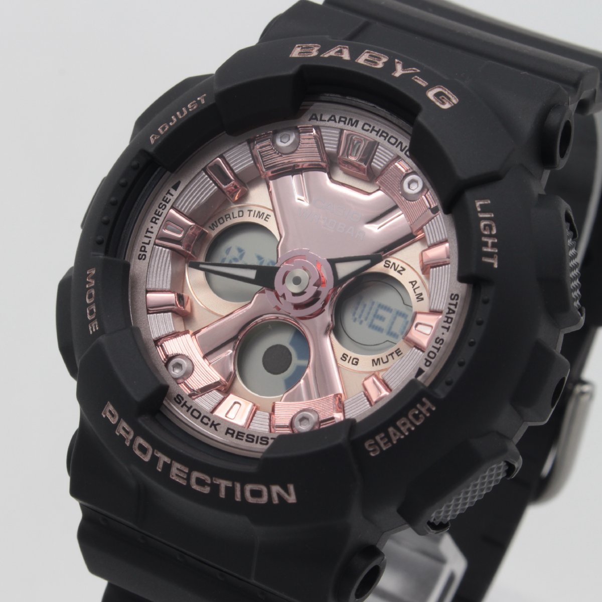 0908▲ CASIO 腕時計 BABY-G BA-130-1A4JF 10気圧防水 耐衝撃性 カジュアル スポーツ ロングセラー レディース ピンク×ブラック【1124】_参考価格：16,500円