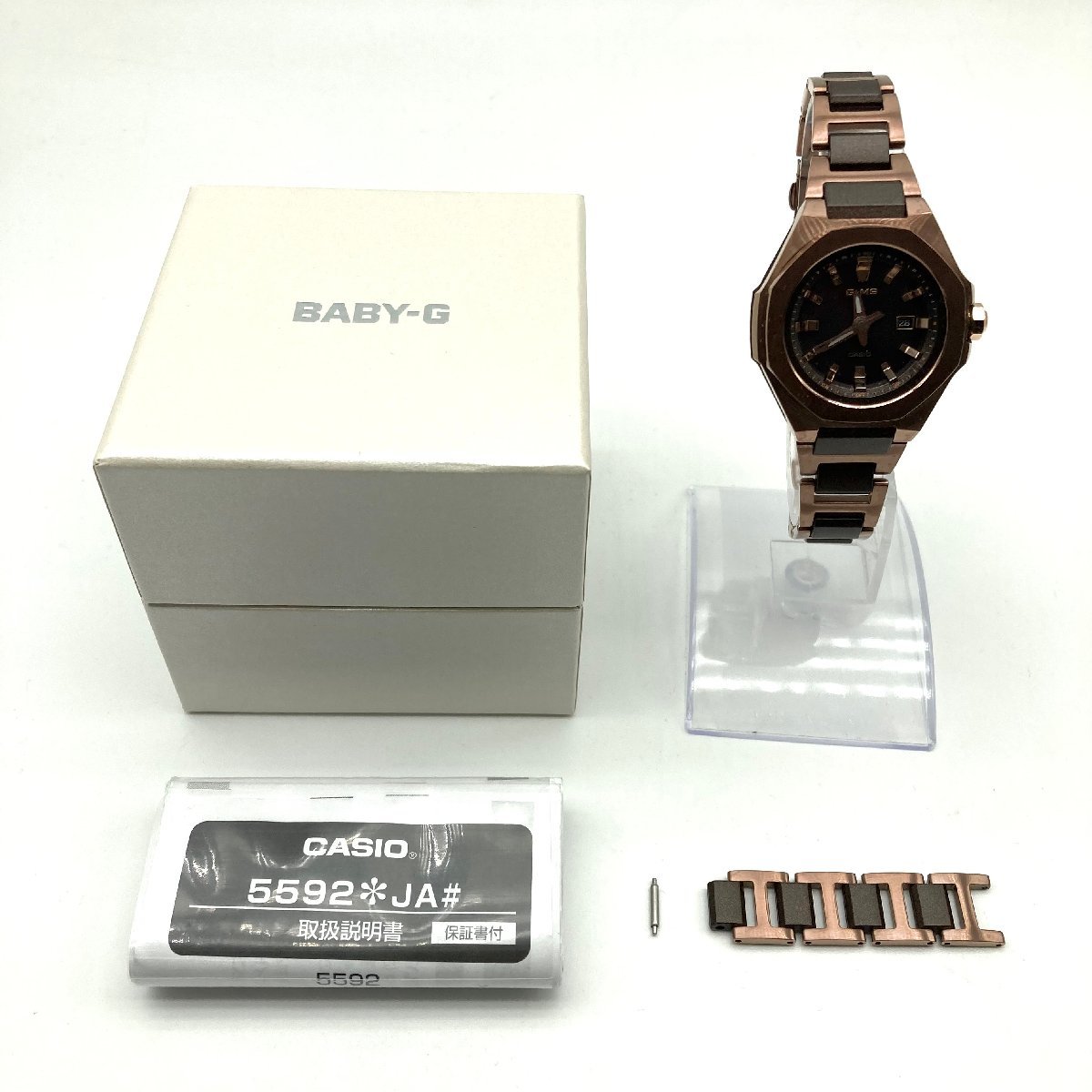 1080♭CASIO カシオ 腕時計 ベビージー MSG-W350CG-5AJF G-MS 電波ソーラー 10気圧防水 レディース ブラウン【1124】_画像6