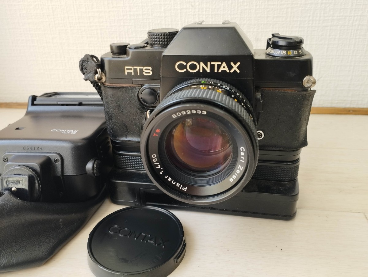 【整理業者委託品】 CONTAX RTS Carl Zeiss Planar 50mm f1.4 CONTAX REALTIME WINDER フィルムカメラ セット ジャンク品 ビンテージカメラ_画像1