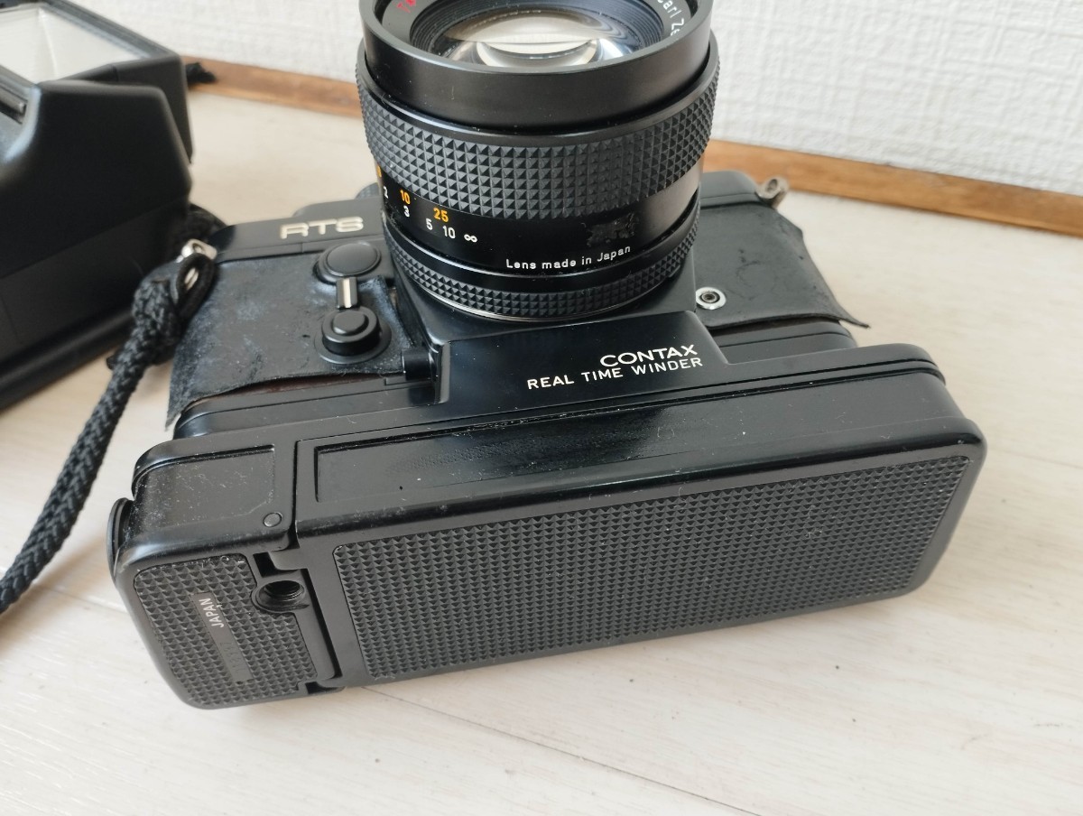【整理業者委託品】 CONTAX RTS Carl Zeiss Planar 50mm f1.4 CONTAX REALTIME WINDER フィルムカメラ セット ジャンク品 ビンテージカメラ_画像6