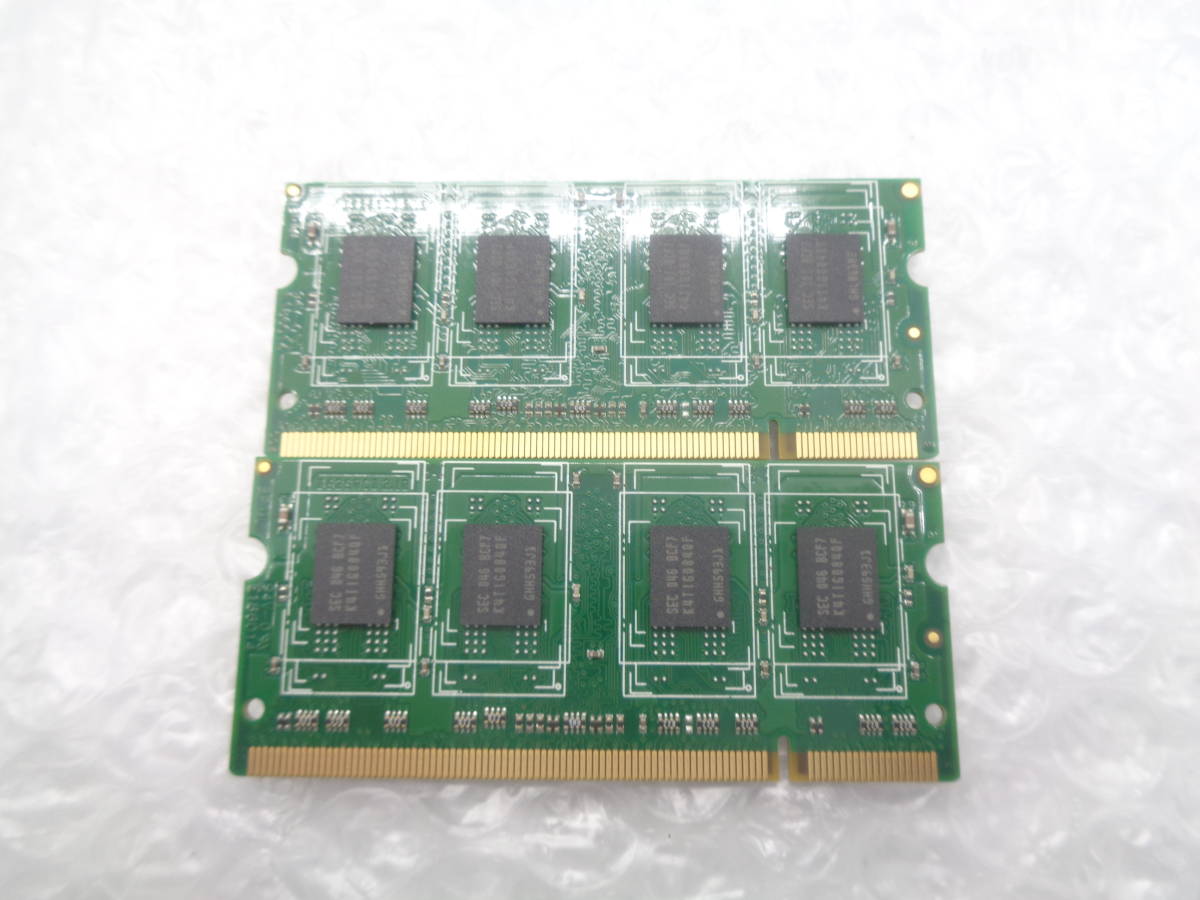 ノートパソコン用メモリー Transcend DDR2 800 PC2-6400S 1GB x2枚 合計2GB 中古動作品(S283)_画像2
