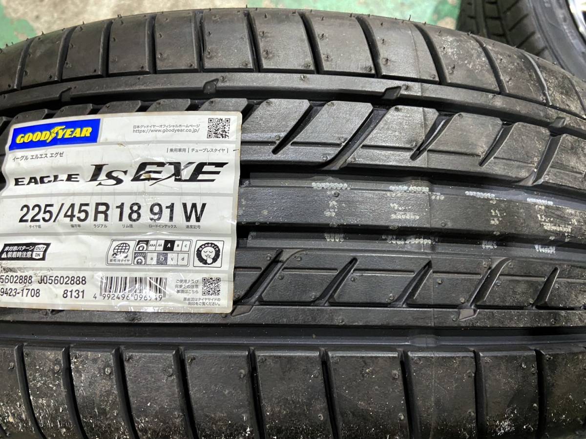 送料無料 CRS ESSEX Type ENCM 2PC 8.5j×18インチ +38 139.7-6 ハイパーグロス 新品タイヤ グッドイヤー LSEXE 225/45R18 200系ハイエース_画像10