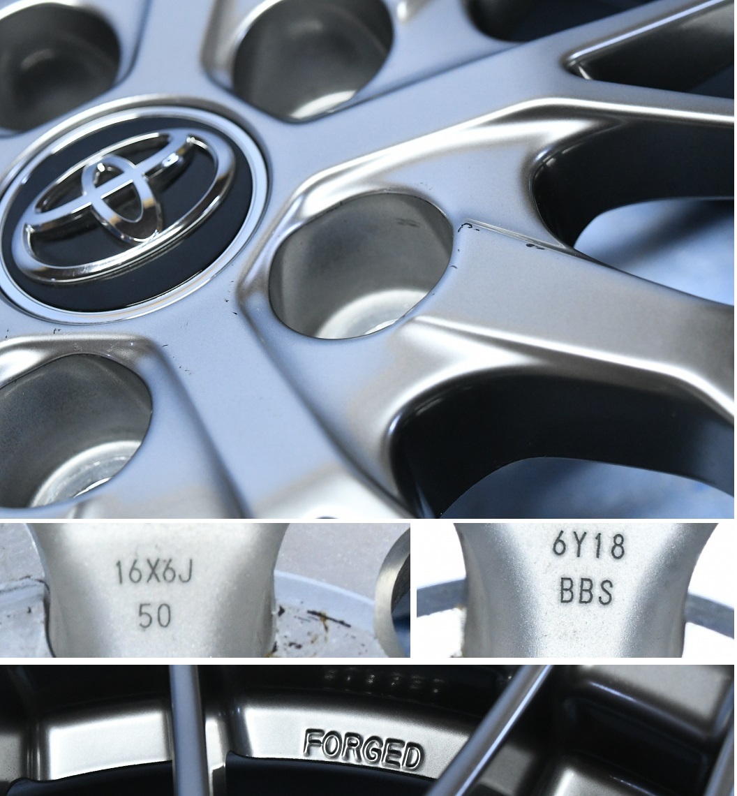     原文:美品 80 ノア ヴォクシー エスクァイア 純正 BBS 鍛造 16インチ 6J 5H-114.3 +50 4本