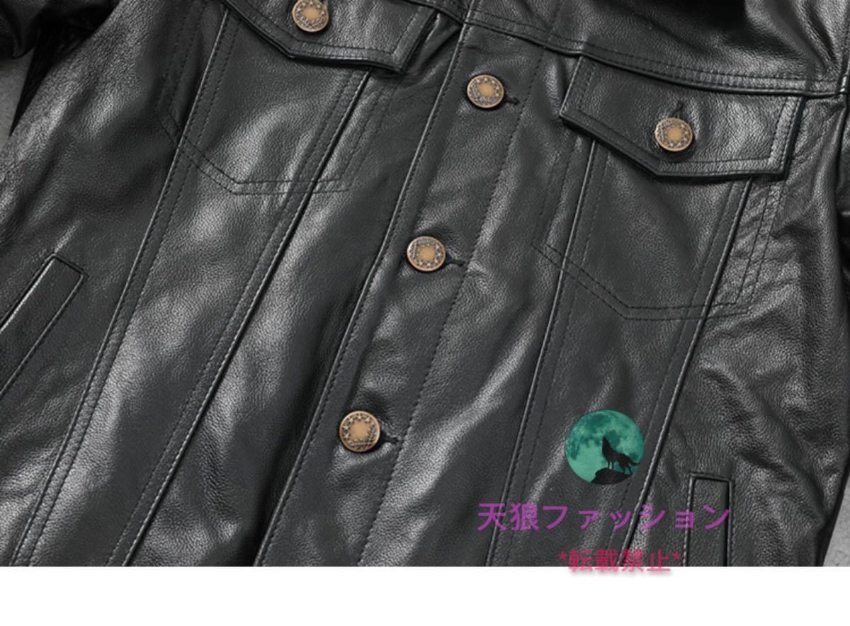 ●高品質 レザージャケット 本革 カウハイド 牛革 メンズファッション バイクレザー アメカジ 革ジャン ライダース 機関車 S～5XL_画像8