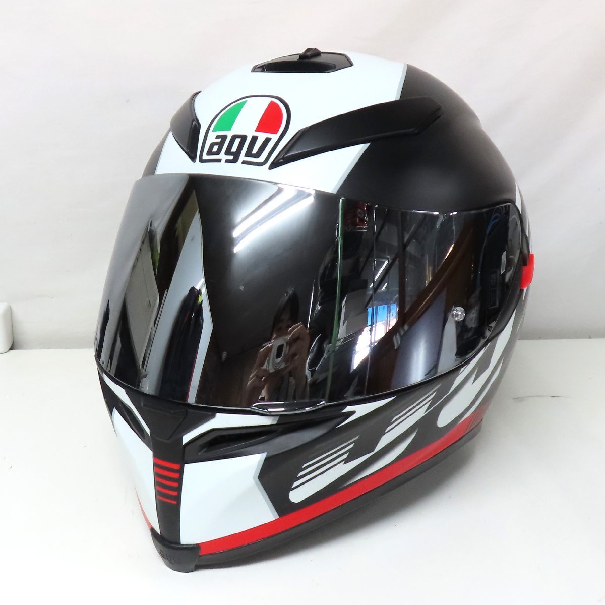 【中古美品】【アジアンフィット】AGV K-5S DARKSTORM フルフェイスヘルメット Mサイズ バイク 二輪 オートバイ ツーリング 人気_画像2