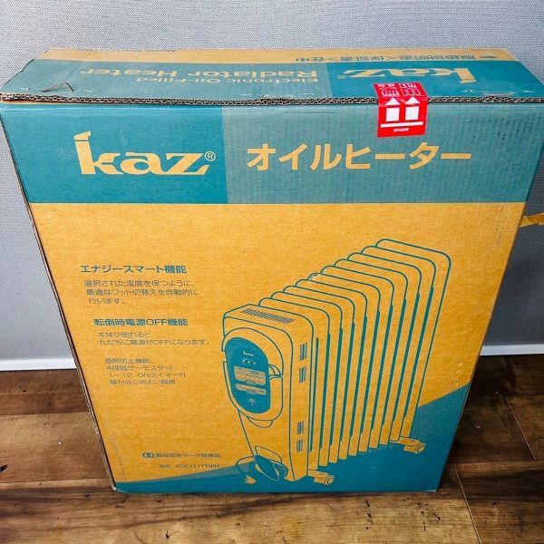 ★ kaz カズ社 オイルヒーター KOC1211TWH 電機オイルヒーター キャスター付 暖房器具_画像1