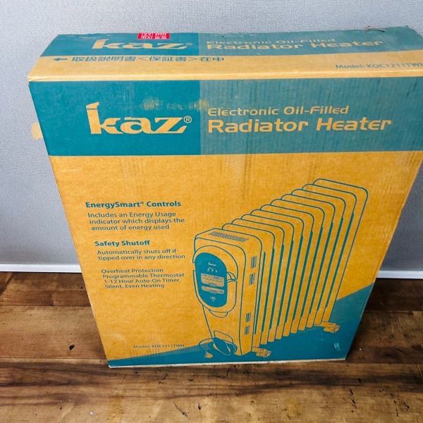 ★ kaz カズ社 オイルヒーター KOC1211TWH 電機オイルヒーター キャスター付 暖房器具_画像3