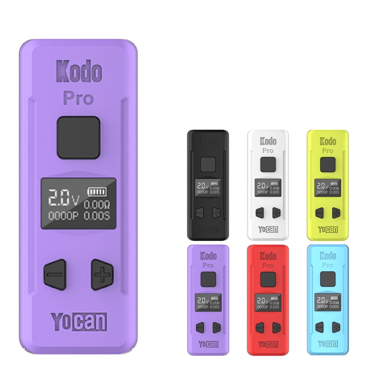 新品 Yocan Kodo Pro 紫 510規格 液晶付き コンパクトバッテリー Vape mini Mod ヴェポライザー　電子タバコ　ベイプ_画像1