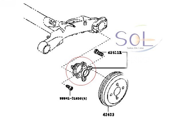 ダイハツ ムーヴ(LA100S LA110S l175S) コペン(LA400S) ミラ(L275S L285S) リア ハブベアリング 左右セット 42410-B2080 42410-B2040_画像6