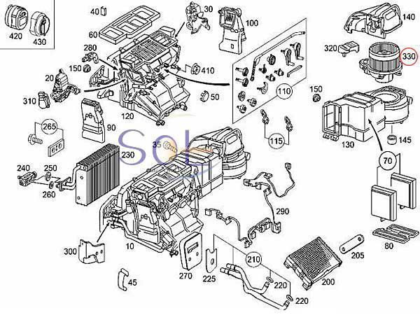 ベンツ R230 左ハンドル車用 エアコン ブロアモーター SL280 SL300 SL350 SL500 SL600 SL55 SL63 SL65 2038202514 出荷締切18時_画像2