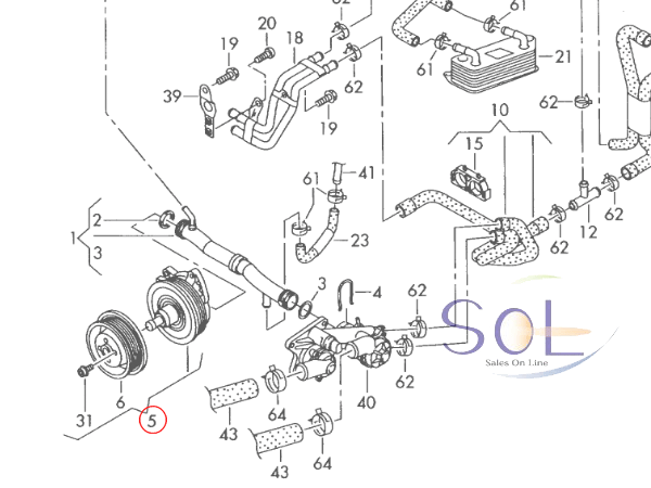 ウォーターポンプ VW シャラン 7NCAV 7NCTH 7NCZD ティグアン 5NCTH 5NCZE 03C121004J 03C121004D 出荷締切18時_画像6